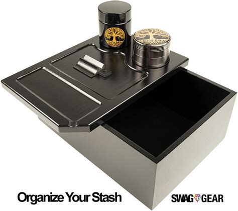 metal stash box tray|smell proof box for weed.